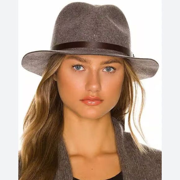 NWT RAG & BONE Floppy Fedora Packable Hat In Grey - Picture 1 of 5